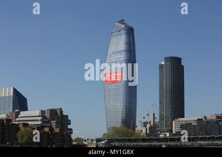 Londres - le 4 mai 2018. Un Blackfriars, un développement de 52 étages 170 m de hauteur, construite par Saint George South London Limited, n° 1 Blackfriars Banque D'Images