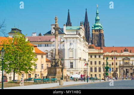 Hradcanske namesti, Prague, Prague, République Tchèque Banque D'Images