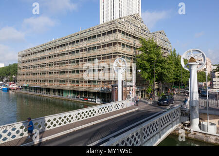 St Christopher's Inn Backpackers Auberge de jeunesse ou Canal,159 rue de Crimée, 75019 Paris, France, Europe. Banque D'Images