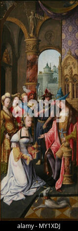 . Salomon et la reine de Saba l'Art Institute of Chicago Peinture europйenne du debut du siecle XVIиme premier etage - Section 209 . entre 1510 et 1520. Anonyme, Anvers (Belgique) 467 Saba-anonim Banque D'Images