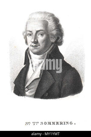 . Samuel Thomas von Sömmering, graphique : 8 x 6,5 cm / feuille : 13 x 10 cm . Carl Wilhelm Bender [1] 472 Samuel Thomas von Soemmering Banque D'Images