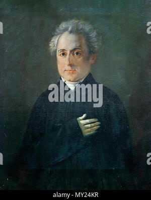 . Anglais : Portrait de Dionysios Solomos Ελληνικά : Προσωπογραφία Διονυσίου Σολωμού άγνωστο από του. καλλιτέχνη Μουσείο Ιστορικής Εθνολογικής Εταιρείας και της. . 495 Inconnu 4 portrait Solomos Banque D'Images