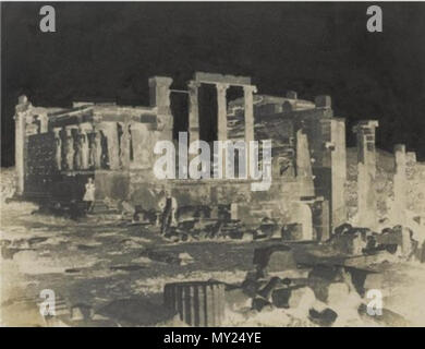 . Anglais : George Wilson Bridges Sud vue négative des Caryatides Erechtheum . 1848. George Wilson Bridges 496 Vue du sud de l'Erechtheum Caryatides Banque D'Images
