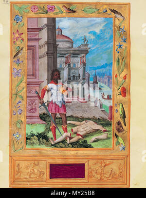 498 Splendor Solis - Traité d'Alchimie - couper la tête du Roi (Les Sept Paraboles) Banque D'Images