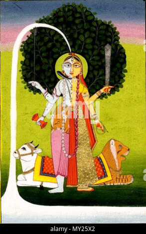 . Anglais : Ardhanarisvara . vers 1800. 500 Inconnu Ardhanari permanent c.1800 Banque D'Images