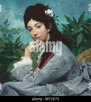 . Q17627544 . English : Portrait de Mademoiselle Stéphanie Brousset . 1871. 503 Stephaniebrousset jedelanay Jules-Élie Delaunay1871 Banque D'Images