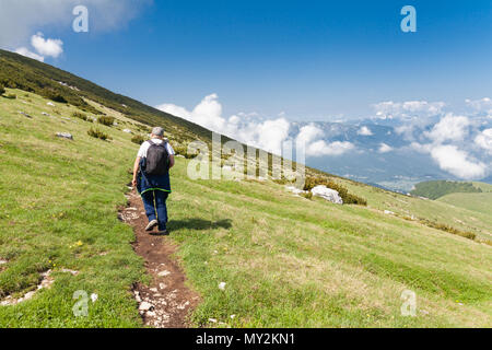 Trakking dans le parc national de la Majella o Abbruzzo Banque D'Images