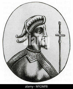 . Cette image PNG est une version miniature du fichier : Sweyn dessin.jpg. En général, la version miniature doit être utilisé pour afficher le fichier des communes, afin de réduire la taille de fichier d'images miniatures. Les éventuelles modifications à l'image doit être basée sur cette version PNG afin de prévenir la perte d'une génération, et les deux versions devraient être mises à jour. Voir ici pour plus d'informations. Deutsch | English | suomi | français | македонски | മലയാളം | português | русский |  +/- Sweyn Forkbeard, c.970-1014, gravure par pas de graveur, image réalisée à partir d'une pièce. 15 x 8.5cm (6 x 3 3/8'). Portrait national Galler Banque D'Images