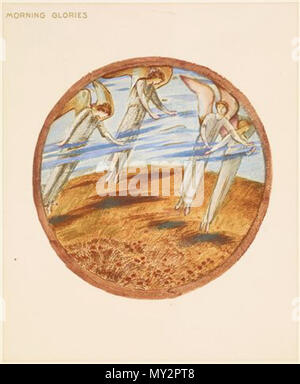 . Anglais : D'après le site web des musées de Birmingham 'Une page de l'édition en fac-similé de Burne-Jones' Fleur livre, l'un des 38 dessins reproduits à l'aquarelle par Henri Piazza et Cie, pour la Fine Art Society, Londres, en 1905.' Fleur visés à l'est 'Morning gloires' . 1905 520 La Fleur Livre - Gloires du matin Banque D'Images
