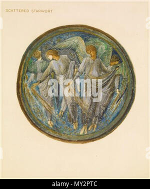 . Anglais : D'après le site Les musées de Birmingham 'Une page de l'édition en fac-similé de Burne-Jones' Fleur livre, l'un des 38 dessins reproduits à l'aquarelle par Henri Piazza et Cie, pour la Fine Art Society, Londres, en 1905." La fleur est "illustré" Starwort dispersée . 1905 520 La Fleur Livre - Starwort Banque D'Images