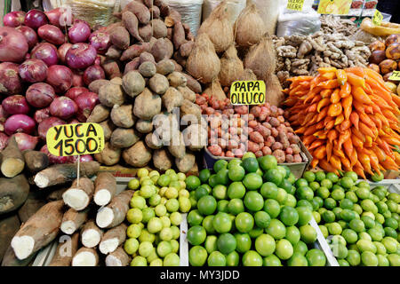 Santiago, Chili : marché Mercado aka Vega Vega est l'endroit à aller pour des produits frais et produits régionaux Banque D'Images