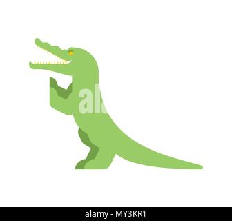 Symbole héraldique de crocodile. Inscrivez-vous pour les animaux des armoiries. Vector illustration d'alligator Illustration de Vecteur