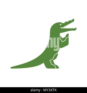 Symbole héraldique de crocodile. Inscrivez-vous pour les animaux des armoiries. Vector illustration d'alligator Illustration de Vecteur