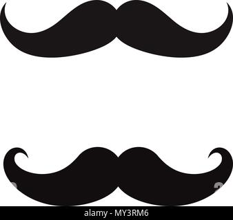 Icône Moustache modèle Logo vector illustration design Illustration de Vecteur