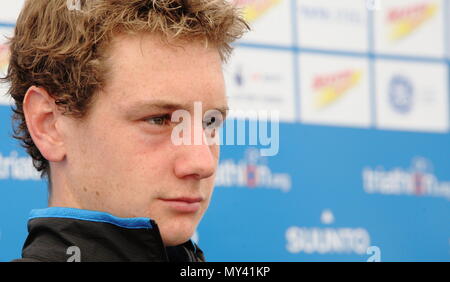 UK - Triathlon - Alistair Brownlee Dextro Energy triathlon ITU World Championship Hyde Park de Londres. 23 Juillet 2010 Banque D'Images