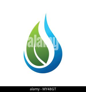 Eco Water drop symbole vecteur modèle de conception logo graphique Illustration de Vecteur