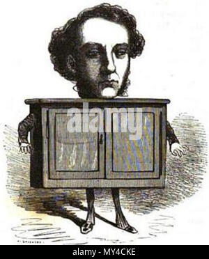 . English : Caricature de Louis Buffet (1818-1898) par Cham. 1850. Cham Amédée de Noé (89) Buffet par Cham Banque D'Images