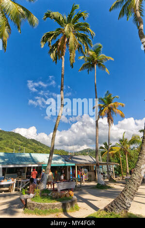 La baie de Marigot - mer des Caraïbes - Saint Lucia tropical island Banque D'Images