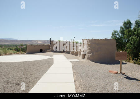 Musée de la ville perdue en vedette d'une fouille archéologique et de restauration d'une communauté indienne Anasazi Pueblo ou d'environ 1 000 ans. Banque D'Images