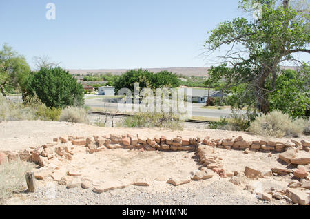 Musée de la ville perdue en vedette d'une fouille archéologique et de restauration d'une communauté indienne Anasazi Pueblo ou d'environ 1 000 ans. Banque D'Images