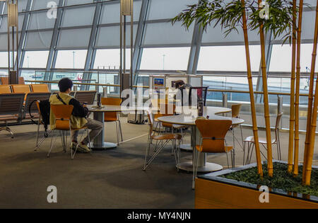 Nagoya, Japon - 19 mars 2018. Intérieur de l'aéroport de Chubu Centrair (ONG) à Nagoya, au Japon. Est l'un de Chubu Centrair Japon cinq aéroports off-shore. Banque D'Images