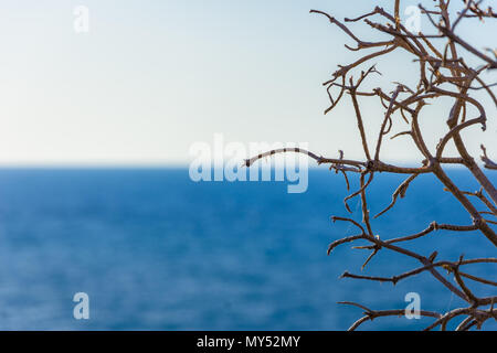 Vue sur le village grec traditionnel de Milatos, Crète, Grèce. Banque D'Images