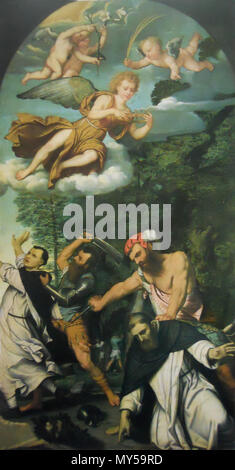 . Italiano : Martirio di San Pietro da Verona (Moretto) . RobyBS89 352 Martirio di San Pietro da Verona (Moretto) Banque D'Images