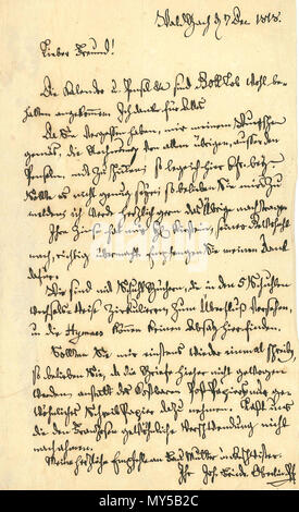 322 Lettre de Jean Frédéric Oberlin d'autographes privée Banque D'Images