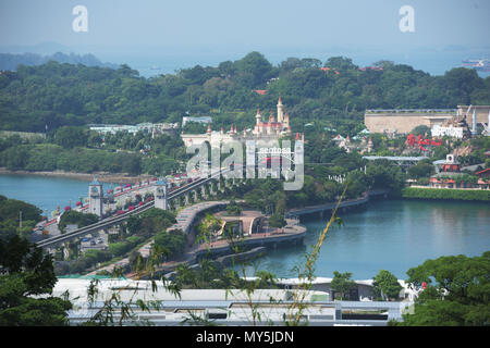 (180606) -- SINGAPOUR, 6 juin 2018 (Xinhua) -- Photo prise le 6 juin 2018 montre l'île de Sentosa de Singapour. Le Président américain Donald Trump et principal dirigeant de la République populaire démocratique de Corée (RPDC) Kim Jong Un se réunira à la Capella Hotel sur l'île de Sentosa de Singapour, la Maison Blanche a déclaré mardi. (Xinhua/puis Chih Wey) (djj) Banque D'Images