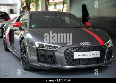 Turin, Piémont, Italie. 6 juin, 2018. Turin, Italy-June 06, 2018 : Audi R8 V10 RW à Turin Motor Show 2018 Crédit : Stefano Guidi/ZUMA/Alamy Fil Live News Banque D'Images