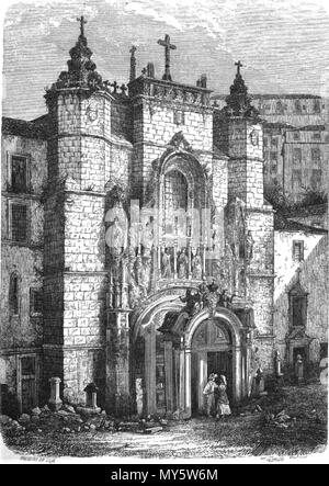 . Anglais : église St Cruz à Coimbra, Portugal . 1865. Pitt-CoimbraStCruzChurch inconnu 48 Arch Banque D'Images