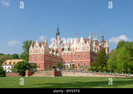 Le château de Bad Muskau, Allemagne Saxe, Banque D'Images