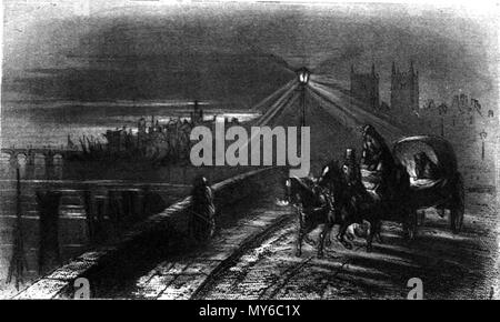 . Anglais : la nuit par 'Phiz' (Hablot Knight Browne) pour Bleak House, p. 547 (ch. 57, 'Esther's Narrative'). 3 3/4 x 6 1/8 pouces. 6 février 2012, 15:22:05. Hablot Knight Browne (Phiz) 521 la nuit Banque D'Images