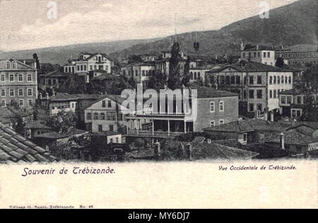 . Anglais : Vue de l'est de Trabzon, Turquie . 18 avril 2012, 20:01:28. Osman Nuri 555 Vue occidentale de Trebizonde Banque D'Images