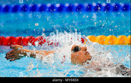 BUDAPEST, HONGRIE - 24 juillet : Katinka Hosszu de Hongrie dans la women's 100m dos lors de la 11 journée du monde de la FINA à Duna Arena le 24 juillet 2017 à Budapest, Hongrie. (Photo de Roger/Sedres ImageSA/Gallo Images) Banque D'Images