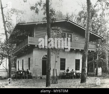 . Deutsch : Wirtshaus Moorlake à Berlin-Wannsee, Bildpostkarte von 1910 (Ausschnitt) . 2 avril 2013, 11:23:23. 298 1910 Moorlake Klein-Glienicke inconnu Banque D'Images