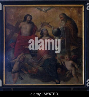 . English : Couronnement de la Vierge . Français : En l'église d'Avenay-Val-d'Or . . XVIIe ; 2013-06-01 11:30:51. G.Garitan 125 Couronnement de la Vierge XVII0 9293 Banque D'Images