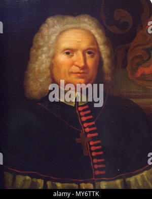 . Nederlands : portret van Theodorus van der Croon (1868-1739), oudkatholieke aartsbisschop van Utrecht . vers 1740. 526 Inconnu Theodorus van der Croon (1668-1739) Banque D'Images