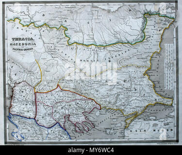 . Anglais : Reichard, orbis terrarum antiquus (dans usum juventutis), ca. 1861 14. Thrace, Macédoine et Illyris Graeca XG Thracie, Macedonie en Grieks / Illyrie Thrace, Macédoine et l'Illyrie grecque . 24 octobre 2013, 16:48:24. Christian Gottlieb Reichard (26 juin 1758 - 11 septembre 1837) 528 Thracia Macédoine &AMP ; Illyris Graeca de orbis terrarum antiquus ca. 1861 Banque D'Images