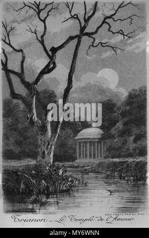 . English : Versailles, Trianon, Le Temple de l'Amour - eau-forte de Charles Pinet . 16 novembre 2013, 16:48:01. Charles Pinet 536 Trianon - Le Temple de l'Amour Banque D'Images