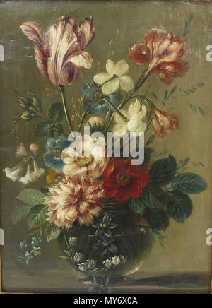 . Vase de fleurs par Belin de Fontenay . circa 1710. Jean-Baptiste Belin 170 Etudes de fleurs Banque D'Images