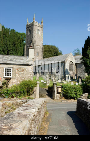 L'église St Nonna Cornwall Banque D'Images