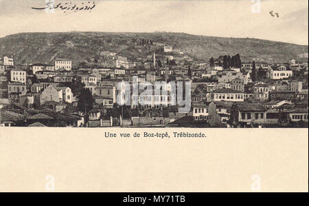 . Anglais : Carte postale par Osman Nuri avec colline Boztepe à Trabzon, Turquie. 28 juin 2014, 01:20:27. Osman Nuri 550 avis de Boztepe dans Trébizonde Banque D'Images