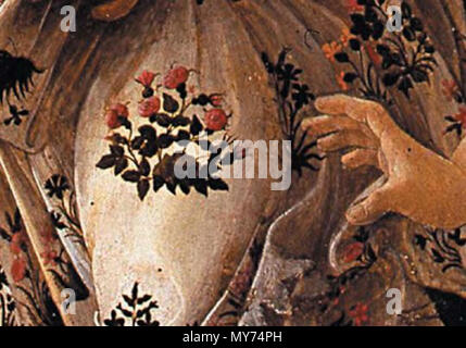 . Anglais : Détail de la jupe de la flore de la Primavera qui font la preuve d'une nouvelle théorie sur la Renaissance Renaissance païenne . 26 février 2015, 11:18:31. Sandro Botticelli 138 Détail de la jupe de la flore Banque D'Images