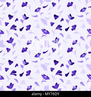 Modèle d'été transparente violet avec des fleurs Banque D'Images