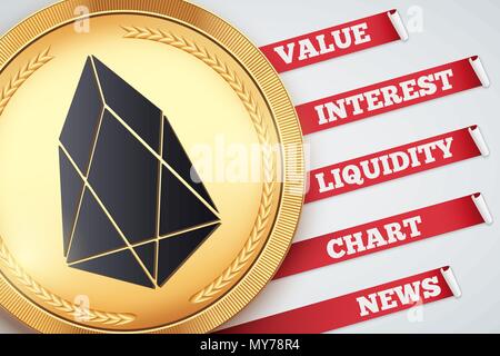 Arrière-plan de EOS cryptocurrency Illustration de Vecteur