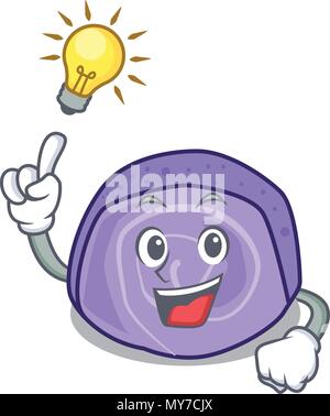 Vous avez une idée de myrtilles gâteau rouleau mascot cartoon Illustration de Vecteur