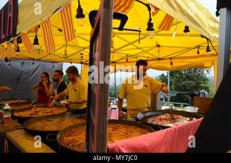 Blocage de la paella, dans la rue etc food festival à Alexandra Palace London UK 2018 Banque D'Images