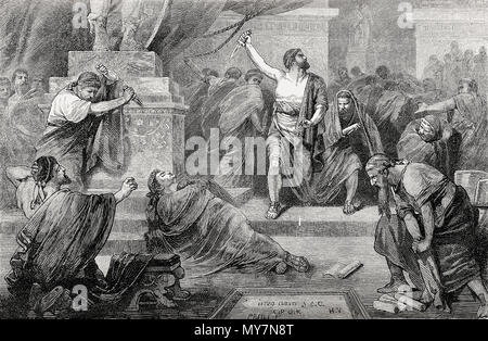 La mort de Caius Julius Caesar, 100 - 44 avant J.-C., homme d'état Romain Banque D'Images