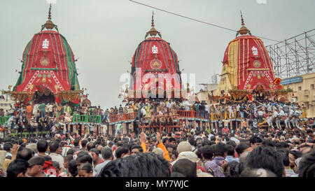 Puri, Orissa, Inde - Août 9, 2011 : un énorme rassemblement de fidèles de différentes régions de l'Inde à Puri à l'occasion de ratha yatra, Puri, Orissa, Banque D'Images